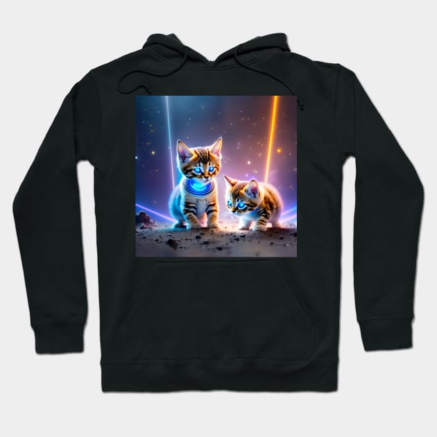 Space Cats 24 Hoodie by ABSTRACT-IVISM